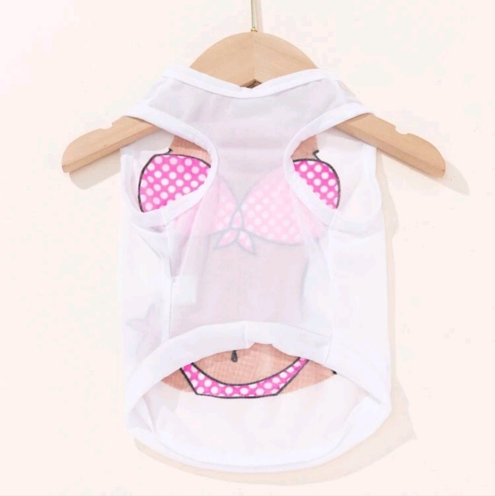 CATS OR DOGS! Beach Bod Print Sleeveless Pet Tank - Picture 3 of 4